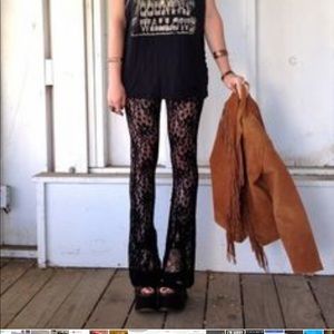 Bell bottom lace pants